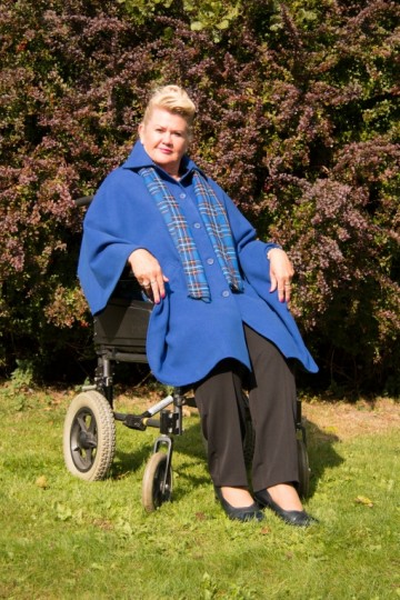 rolstoelcape (kobalt)